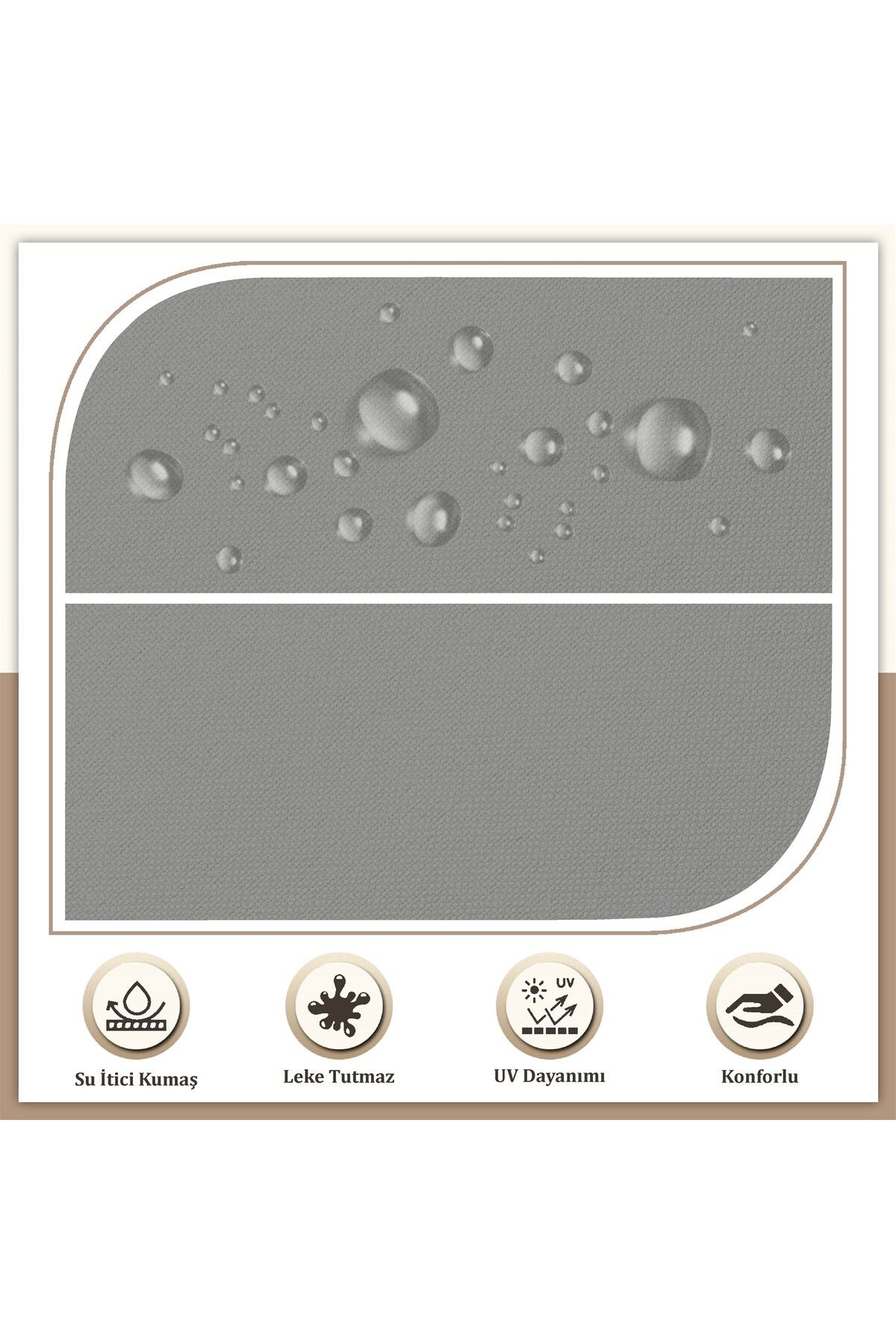 Canva Tekli  Sıvı Geçirmez Leke Tutmaz Fermuarlı Bağcıklı Sandalye Minderi 40 x 40 cm