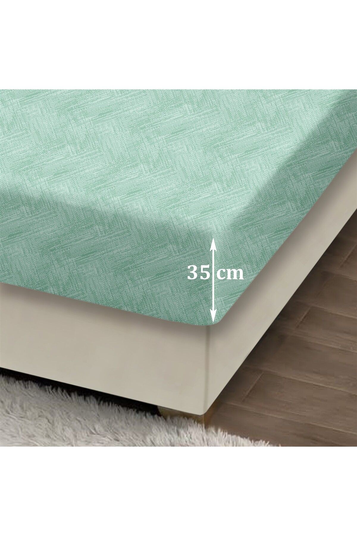 Always Pamuklu Lastikli Çarşaf Seti Tek Kişilik 100x200+35cm - Turkuaz