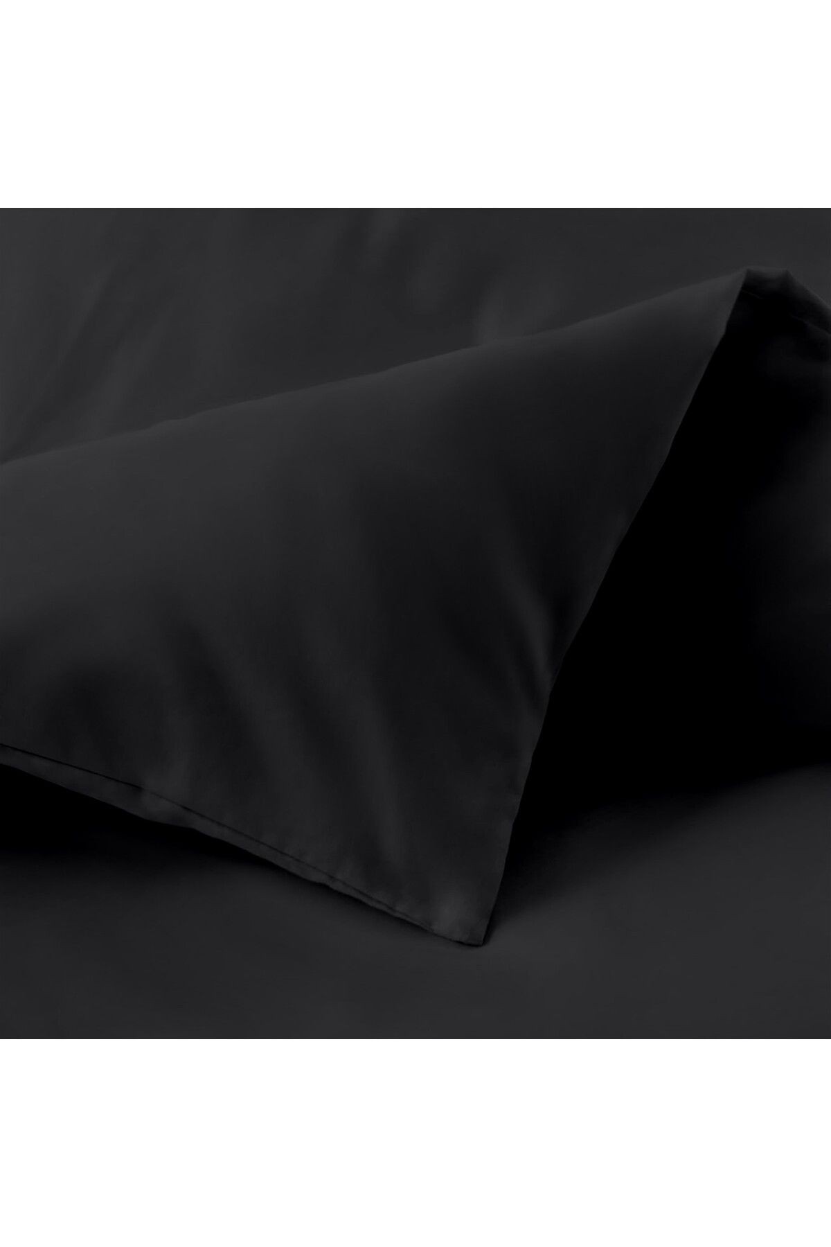 Organik Pamuk Akfil Nevresim Takımı  Tek Kişilik 160x220 cm - Si̇yah