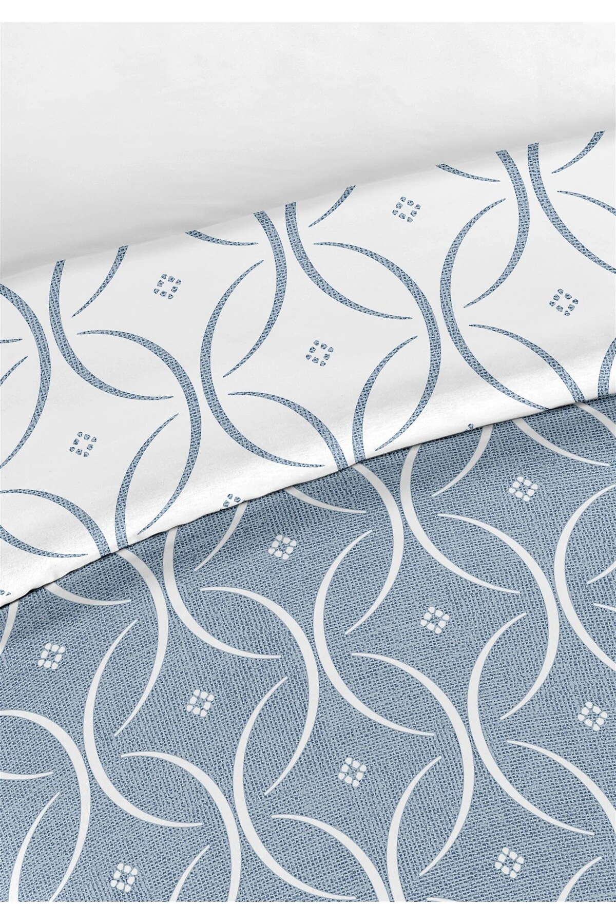 % 100 Pamuk Akfil Desenli Tek Kişilik Nevresim Seti 160x220cm