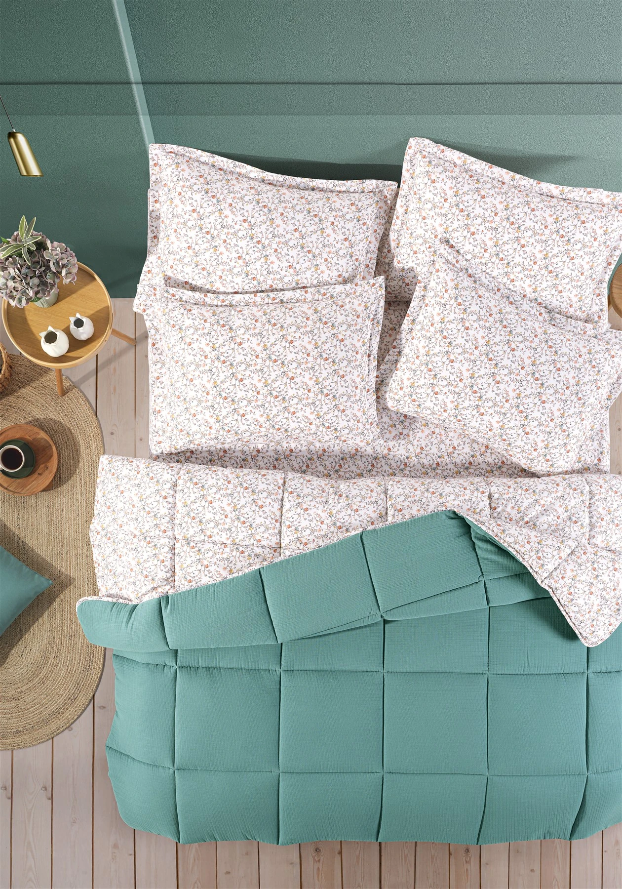 Andy Müslin Comfort Uyku Seti Çift Kişilik 95x215 cm - Turkuaz