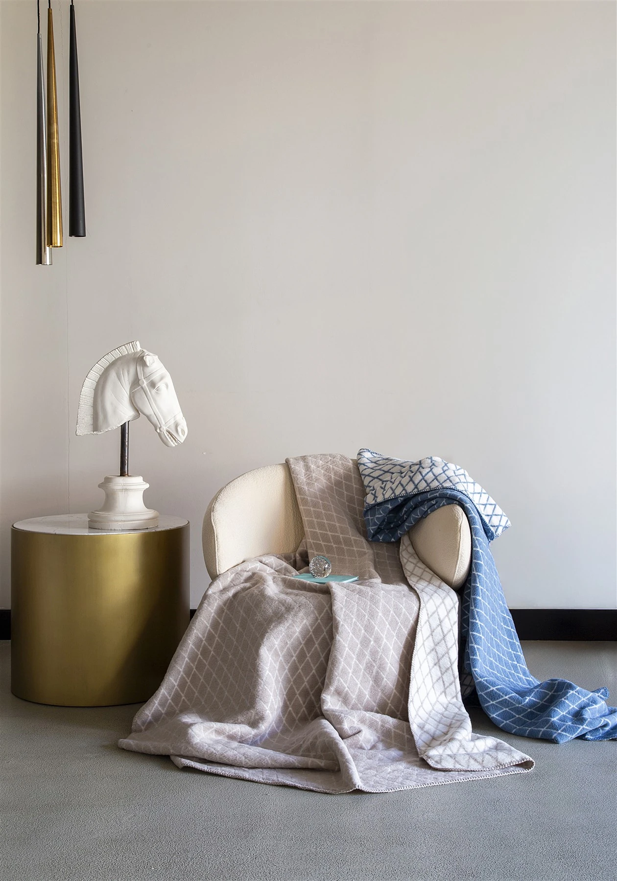 Vincent Çift Taraflı Pamuklu Battaniye Çift Kişilik Krem 200x220 cm - 200 x 220