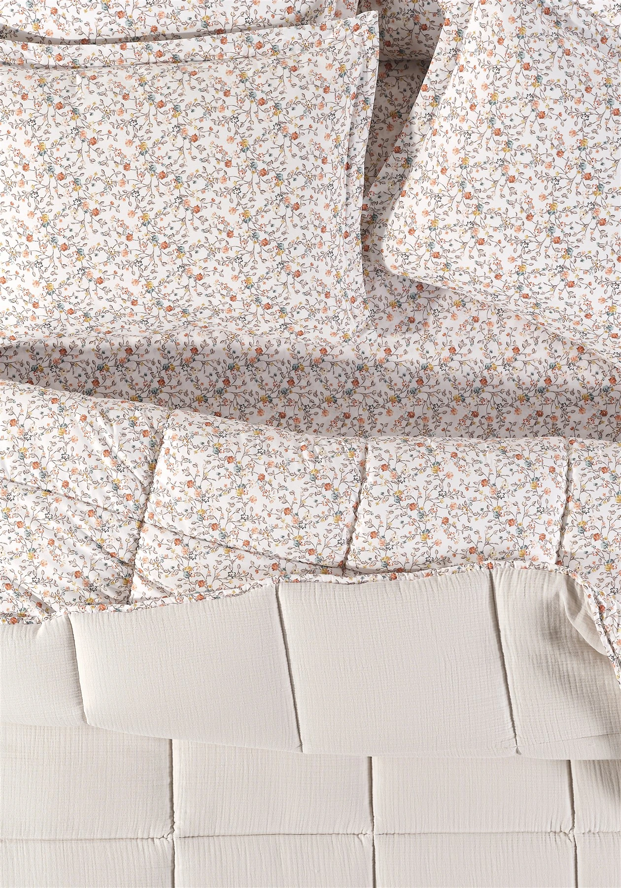 Andy Timeless %100 Pamuk 4 Kat Müslin Comfort Uyku Seti Tek Kişilik 155x215 cm - Ekru