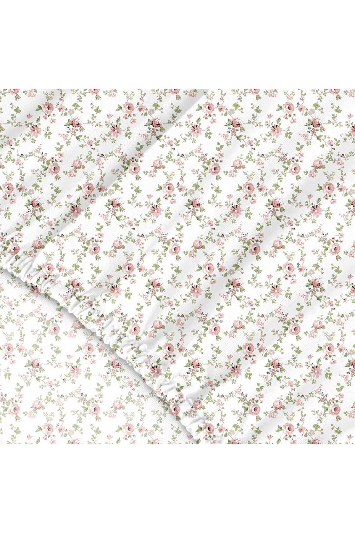 Arora %100 Pamuk Çift Kişilik Lastikli Çarşaf Açık Pembe- 160x200+30 cm
