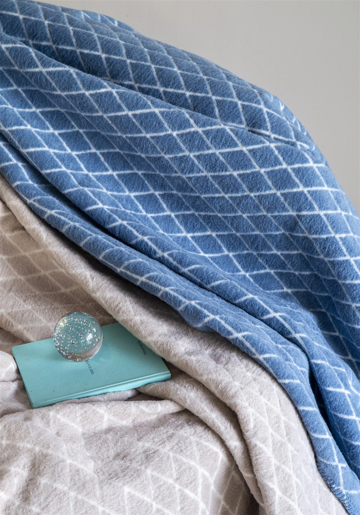 Vincent Çift Taraflı Pamuklu Battaniye Çift Kişilik Krem 200x220 cm - 200 x 220