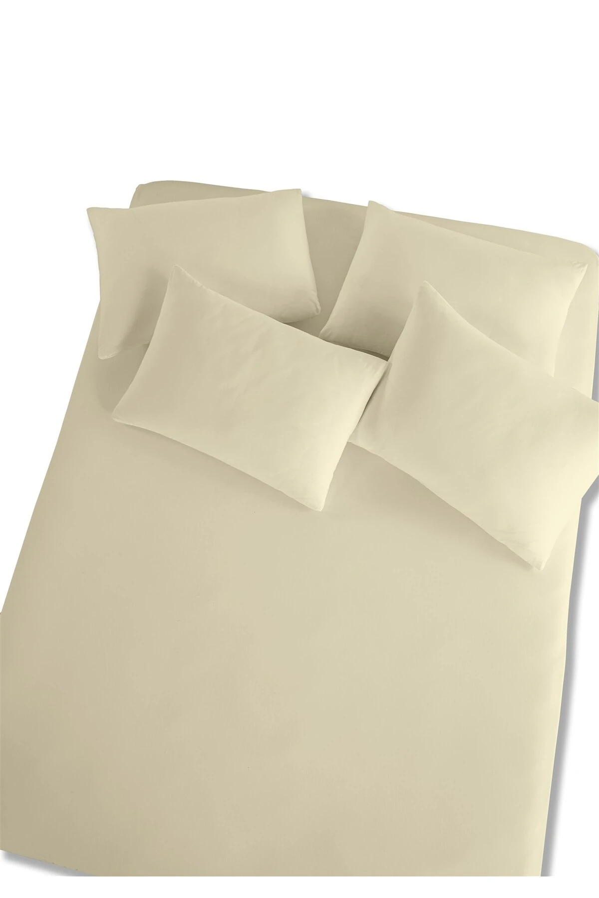 Siena Ranforce %100 Pamuk Lastikli Çarşaf Seti - Krem