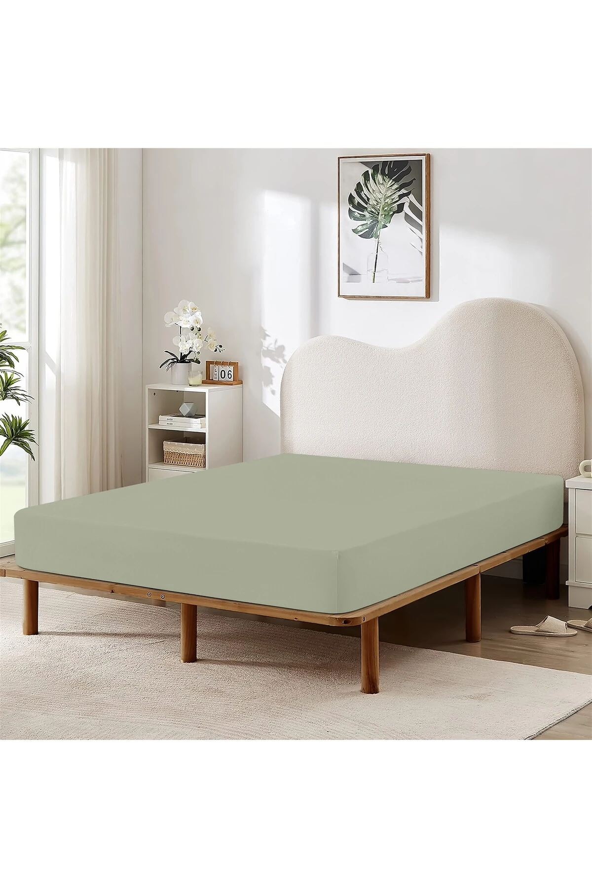 %100 Pamuk Penye Lastikli Çarşaf - adaçayi