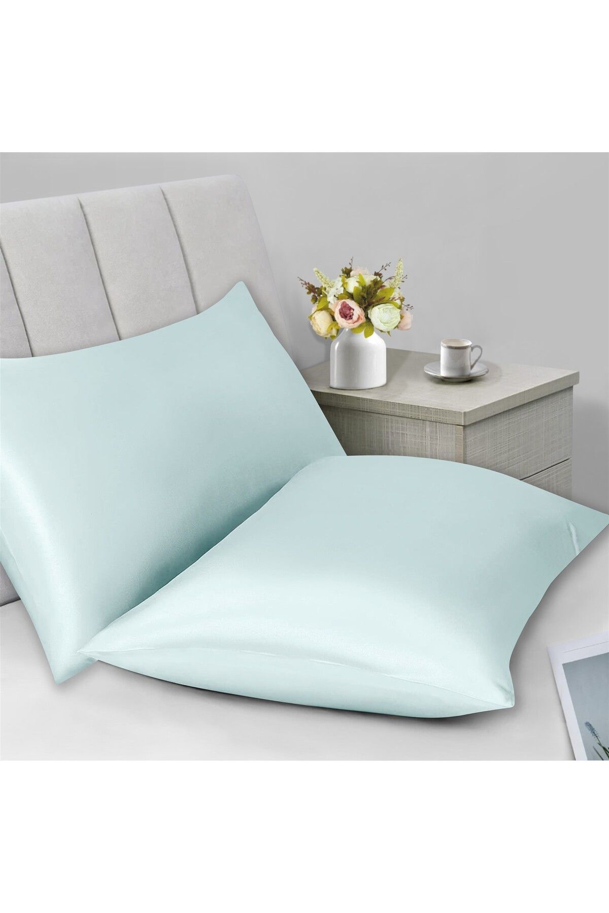 Organik Pamuk Saten 2'li Yastık Kılıfı 50x70 cm