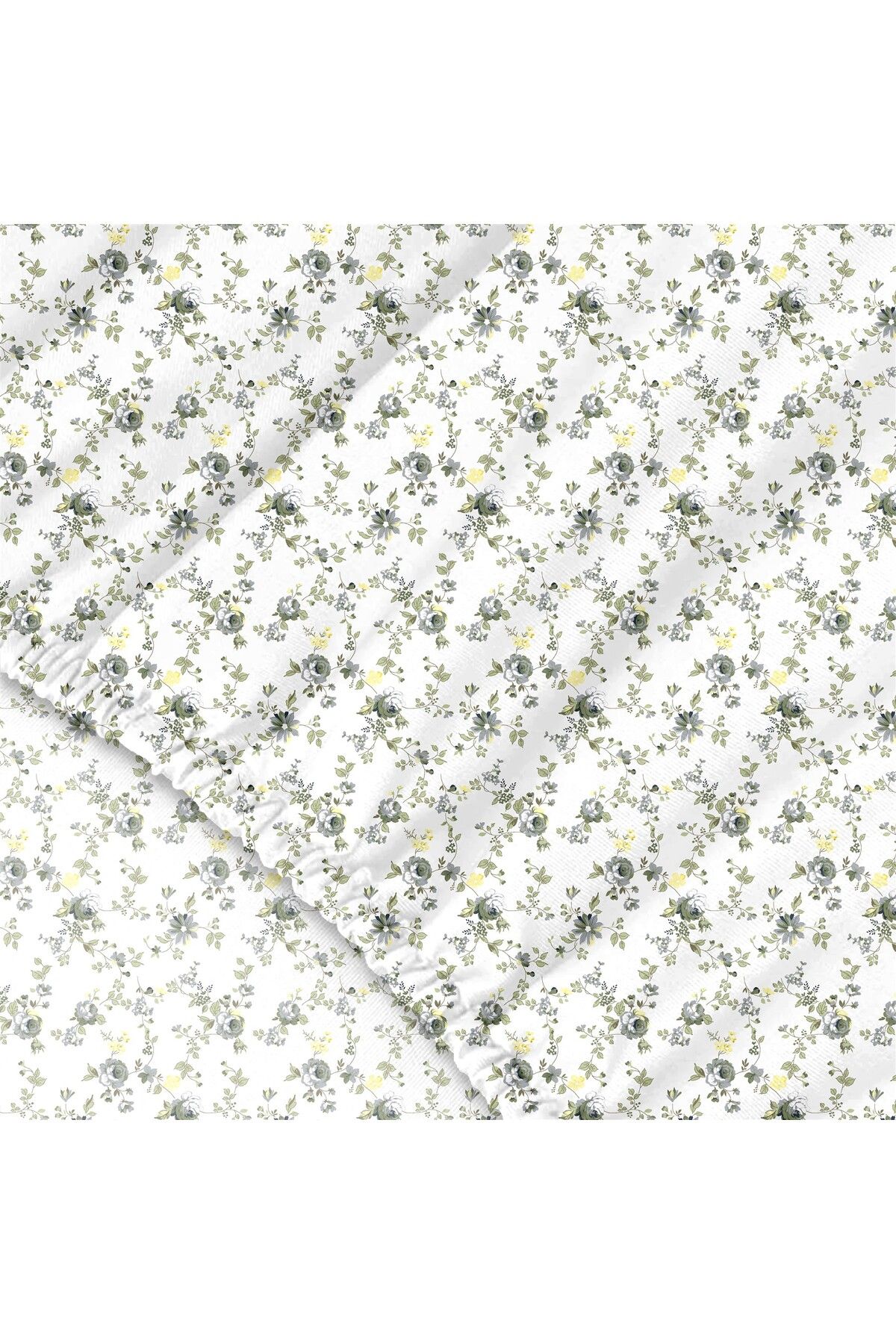 Arora %100 Pamuk Çift Kişilik Lastikli Çarşaf - 160x200+30 cm - Gri̇