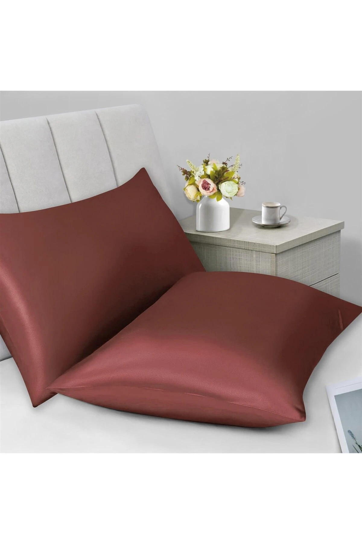 Organik Pamuk Saten 2'li Yastık Kılıfı 50x70 cm