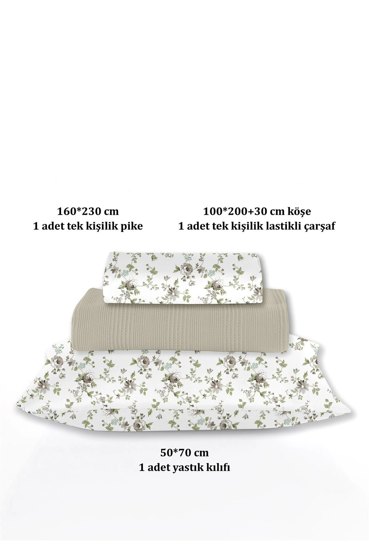 %100 Pamuk Exclusive  Tek Kişilik Pike Takımı 160 x 230 cm