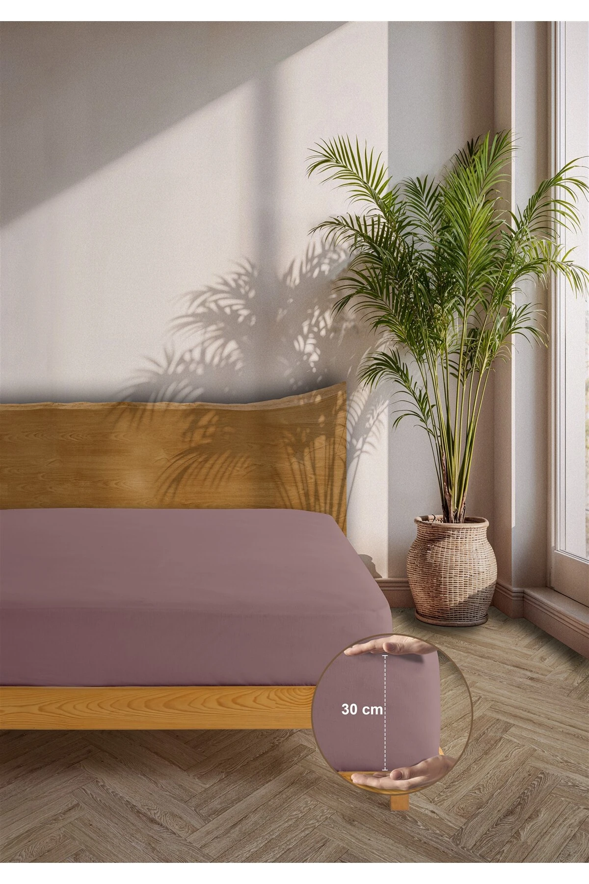 Naria Ranforce %100 Pamuk Lastikli Çarşaf - menekşe