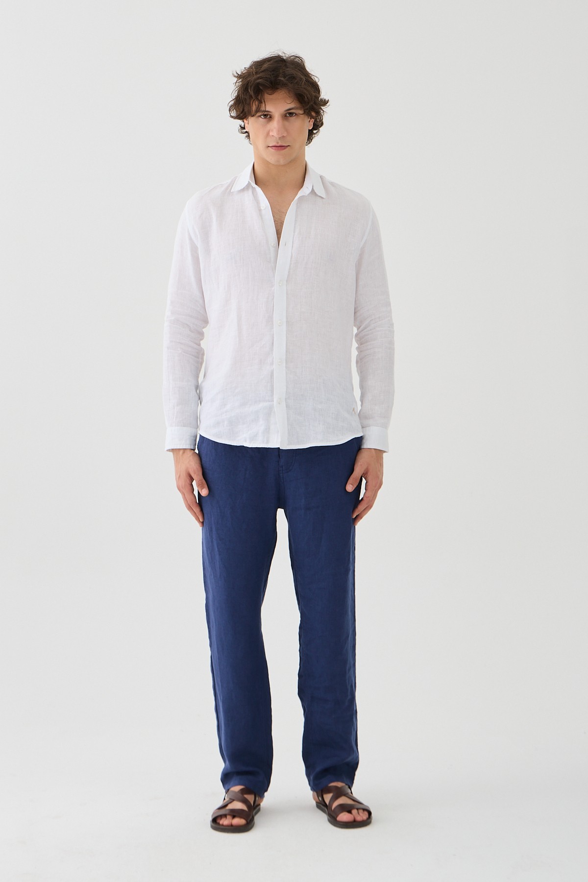 Halikarnas Keten Lacivert Jogger Pantolon