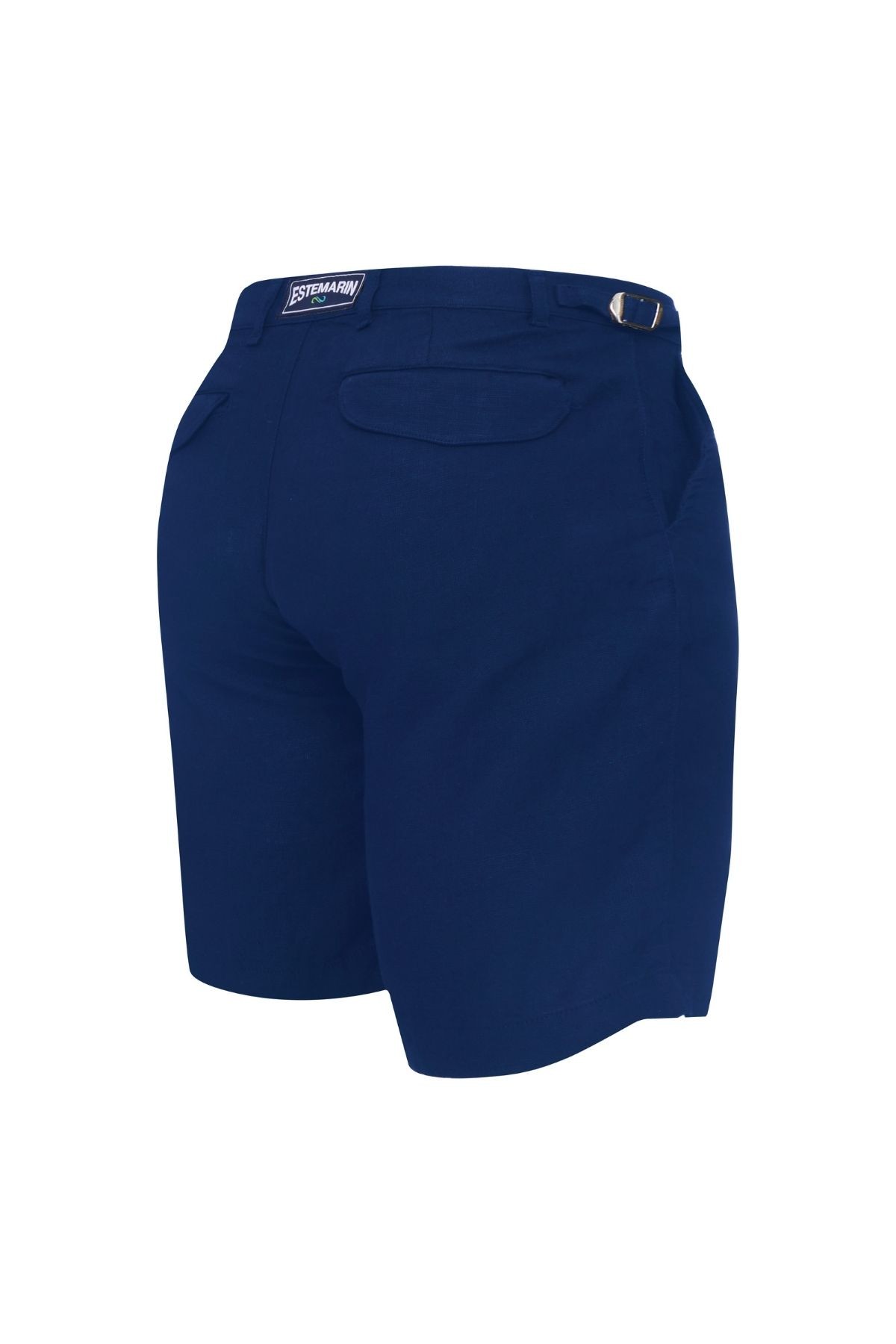 Kıyıkışlacık Keten Bermuda Şort - indigo