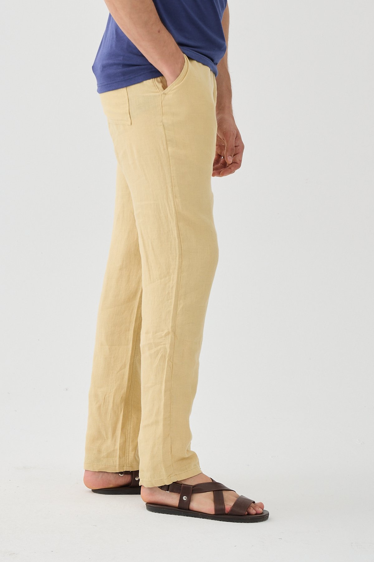 Halikarnas Keten Sarı Jogger Pantolon