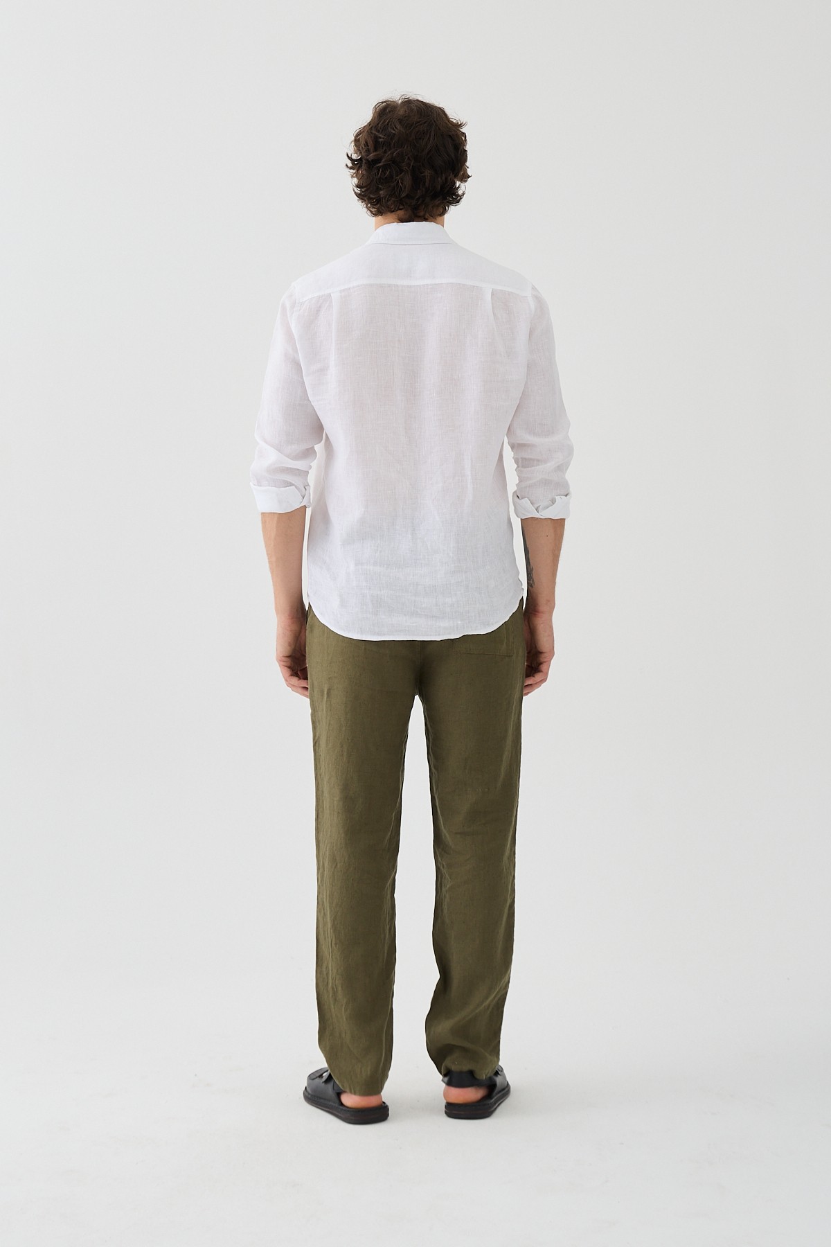Este Marin Halikarnas Keten Jogger Pantalon - haki