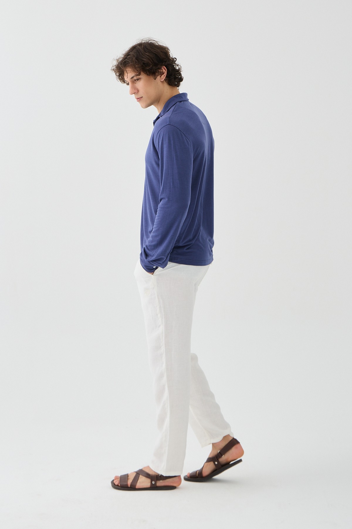 Este Marin Halikarnas Keten Jogger Pantalon - beyaz