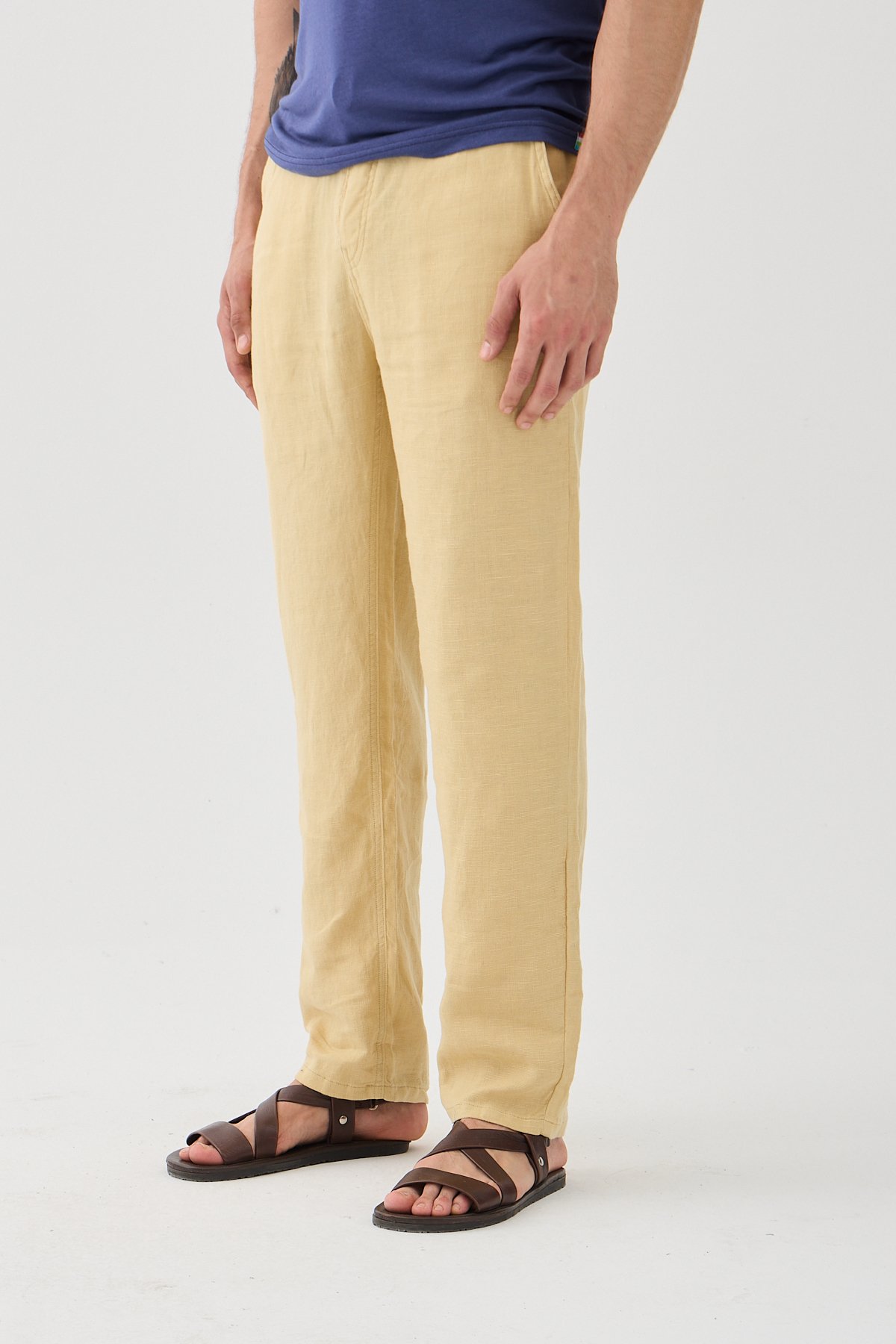 Halikarnas Keten Sarı Jogger Pantolon