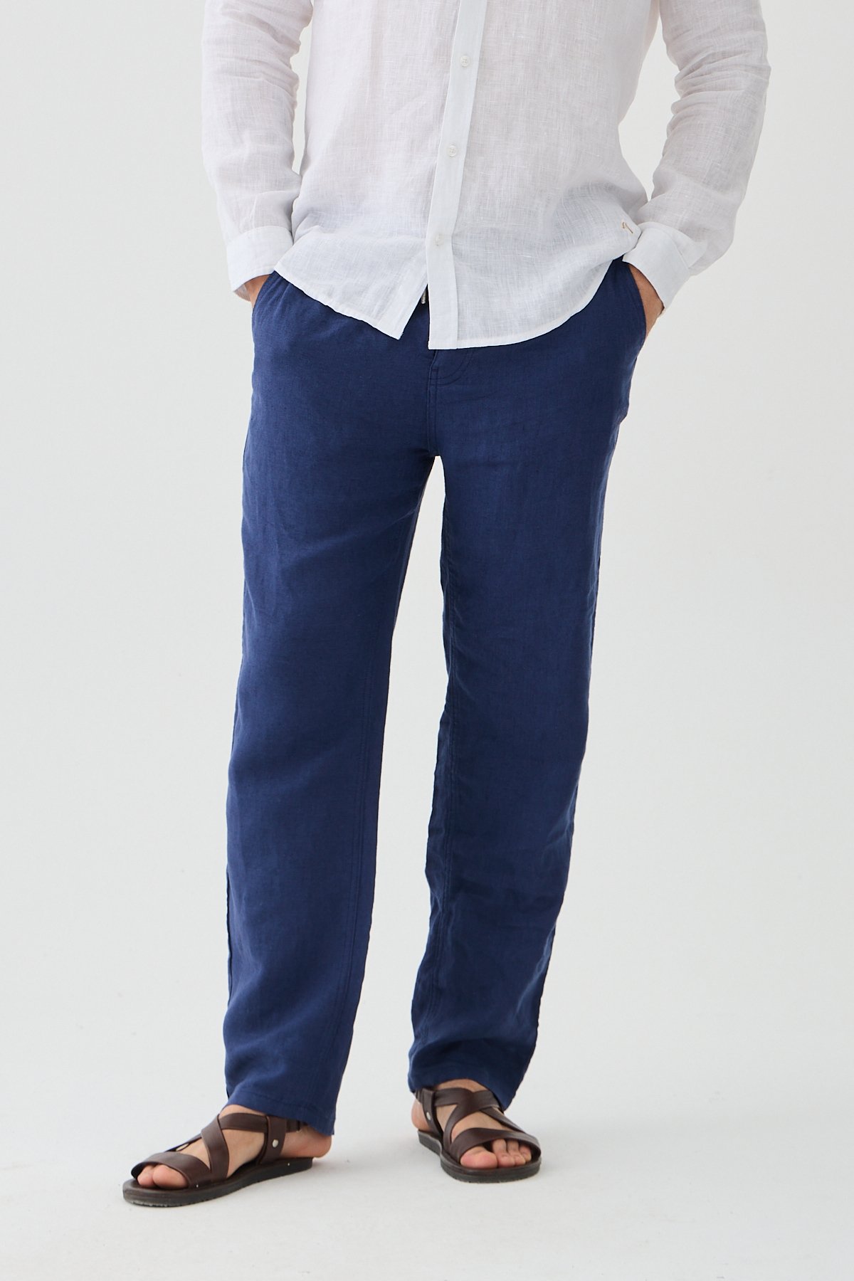Halikarnas Keten Lacivert Jogger Pantolon