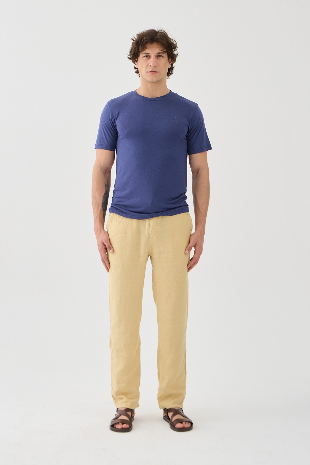 Halikarnas Keten Sarı Jogger Pantolon