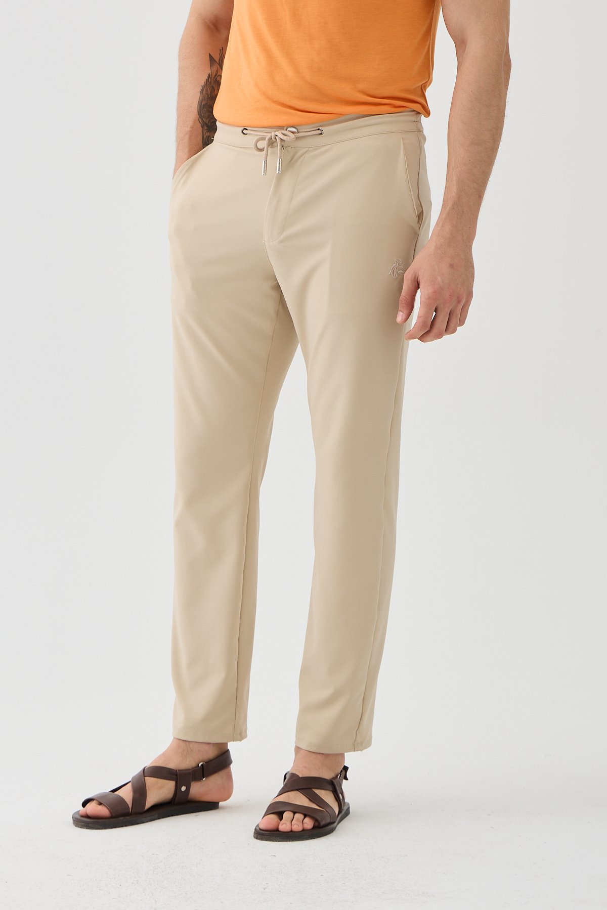 Akyarlar Bej Jogger Pantolon