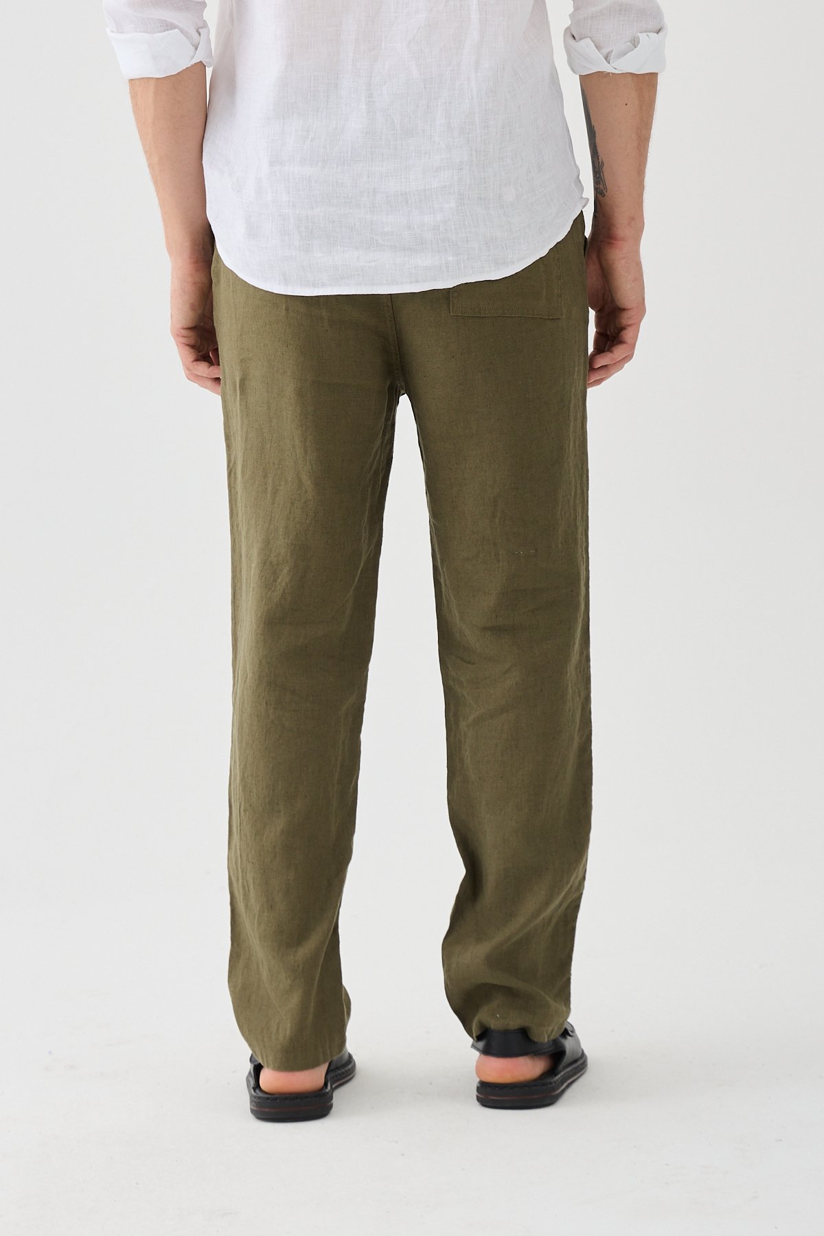 Este Marin Halikarnas Keten Jogger Pantalon - haki