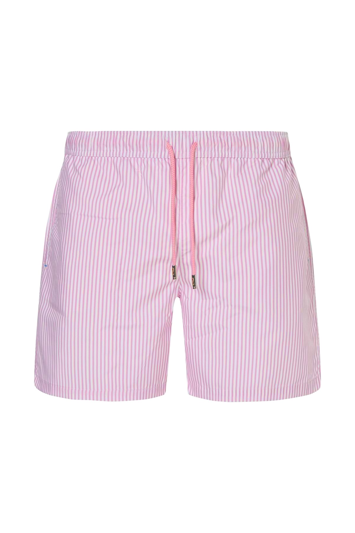 Hisarönü Çizgili Kısa Deniz Şortu - pembe