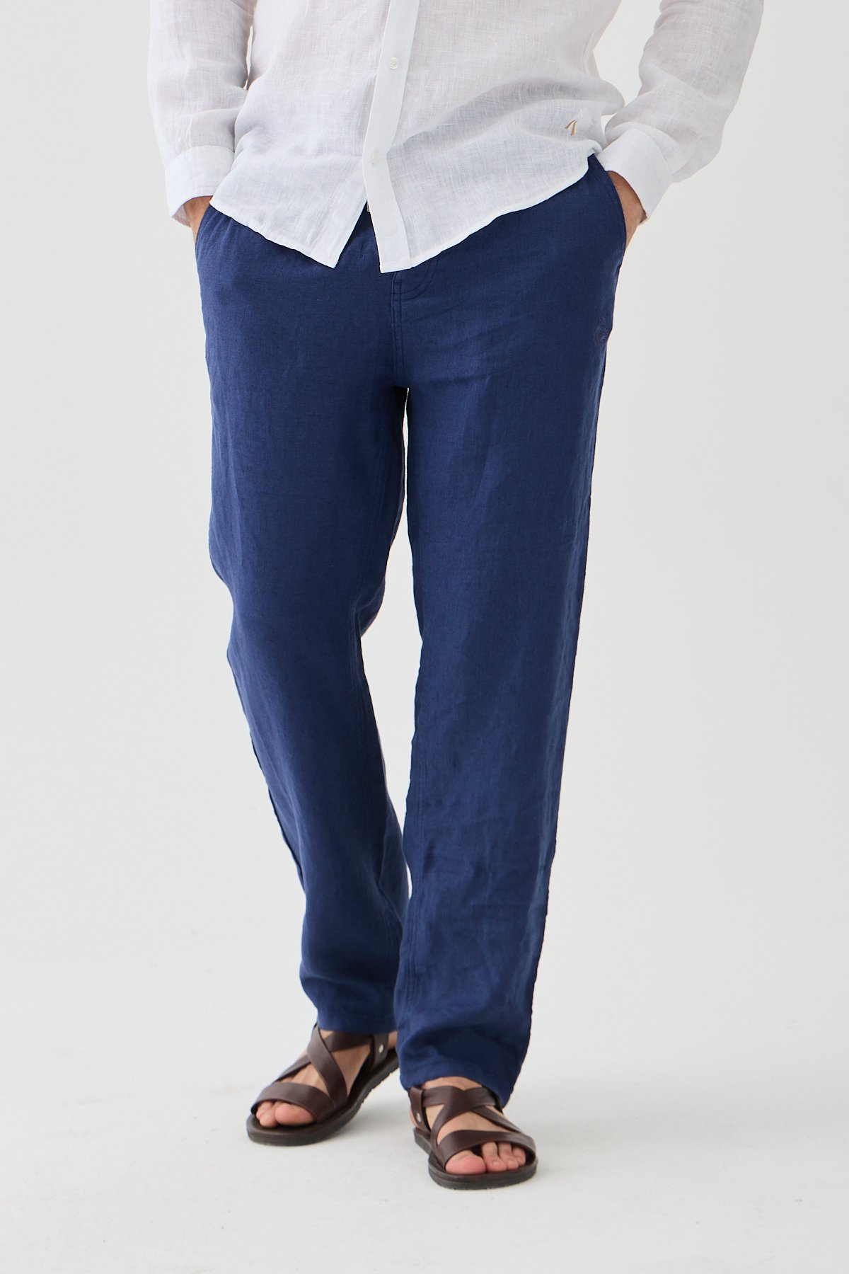 Halikarnas Keten Lacivert Jogger Pantolon