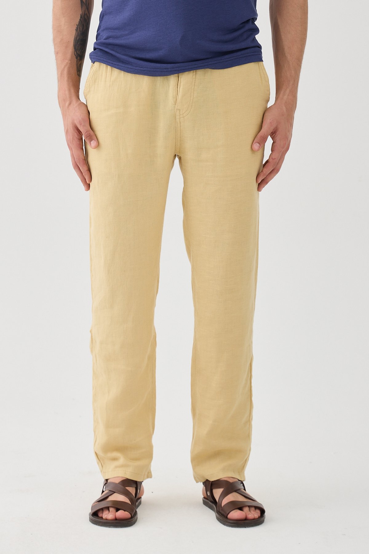 Halikarnas Keten Sarı Jogger Pantolon