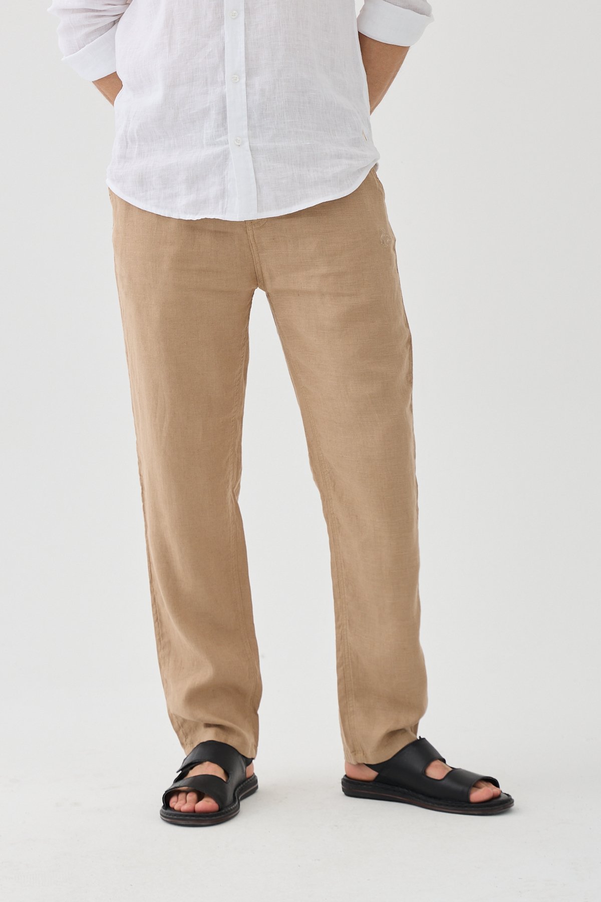 Este Marin Halikarnas Keten Jogger Pantalon - açık kahve