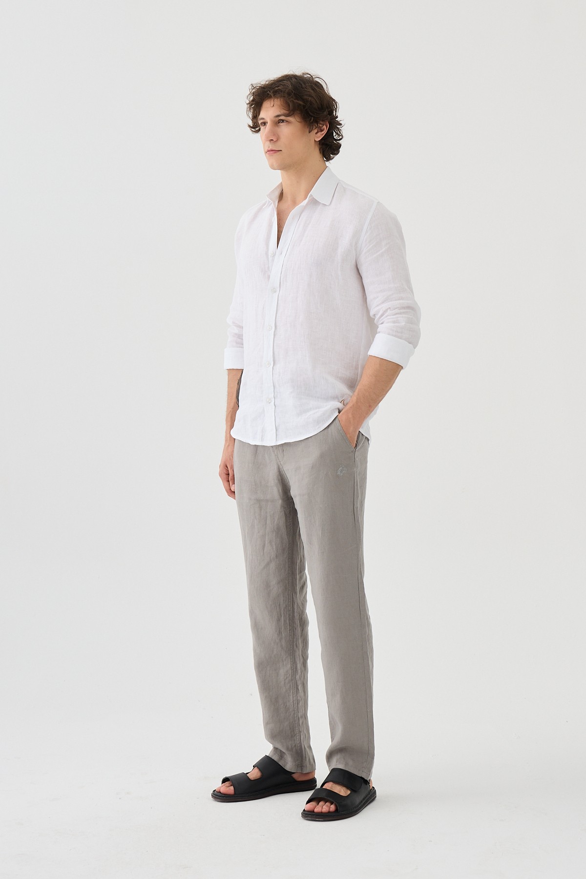 Este Marin Halikarnas Keten Jogger Pantalon - gri