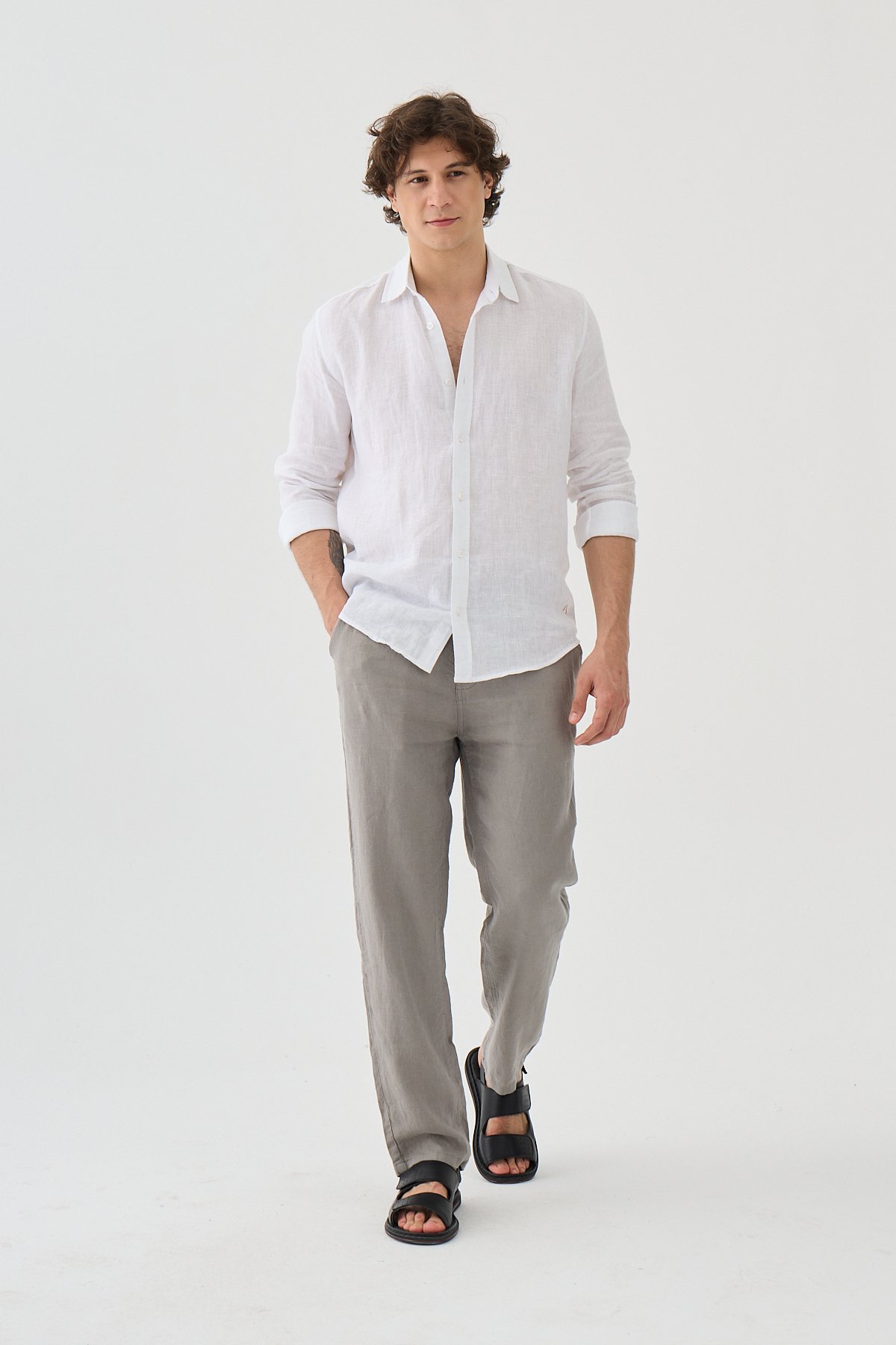 Este Marin Halikarnas Keten Jogger Pantalon - gri