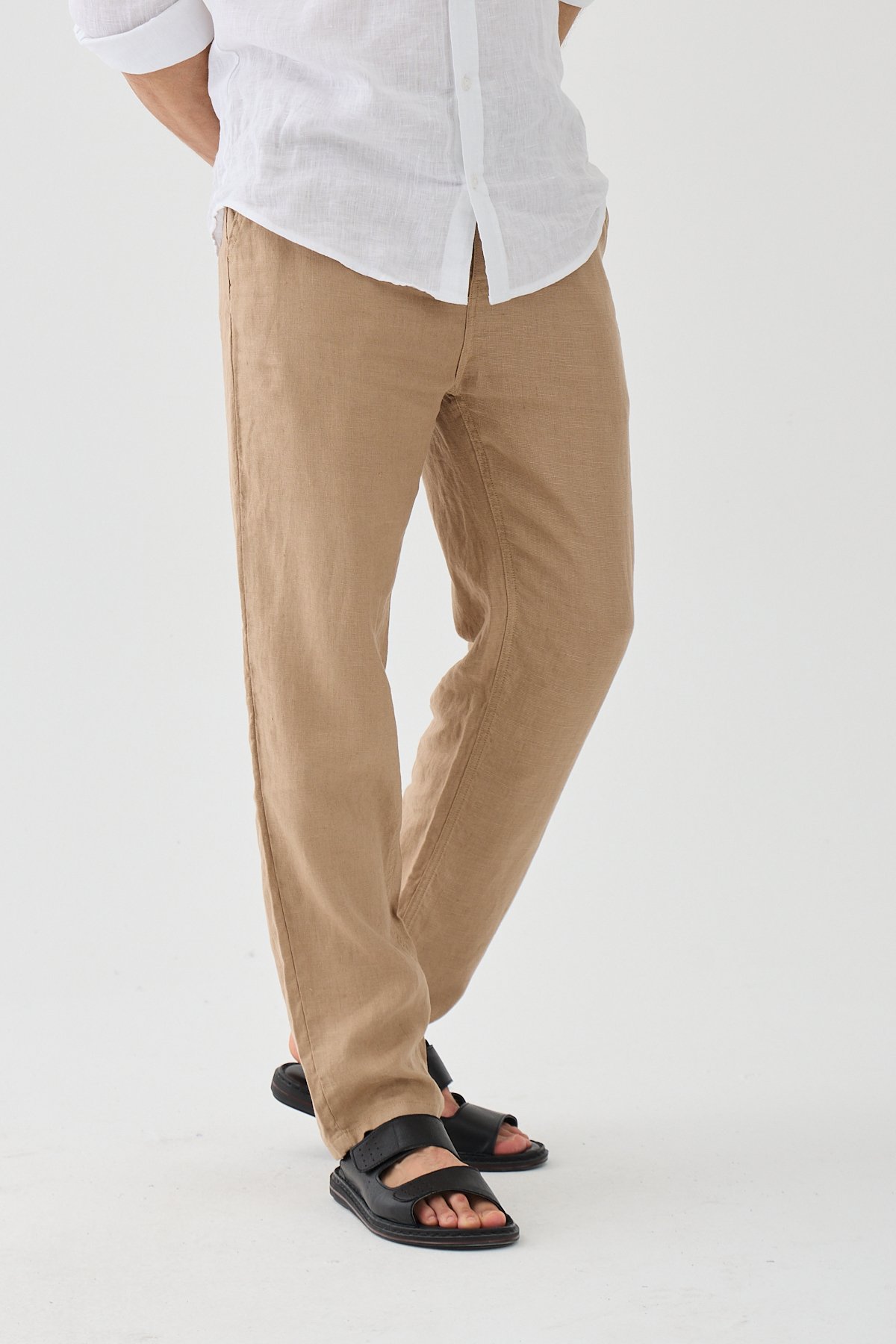 Este Marin Halikarnas Keten Jogger Pantalon - açık kahve