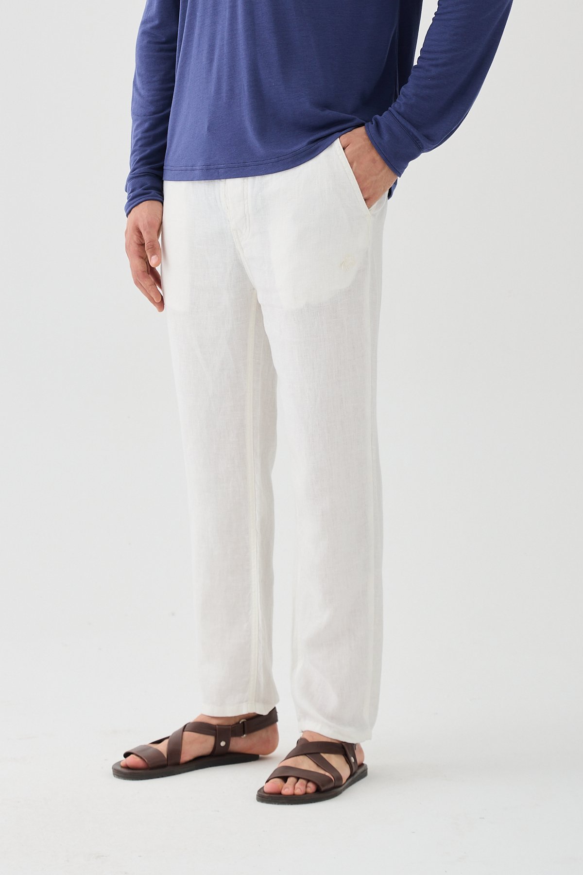 Este Marin Halikarnas Keten Jogger Pantalon - beyaz