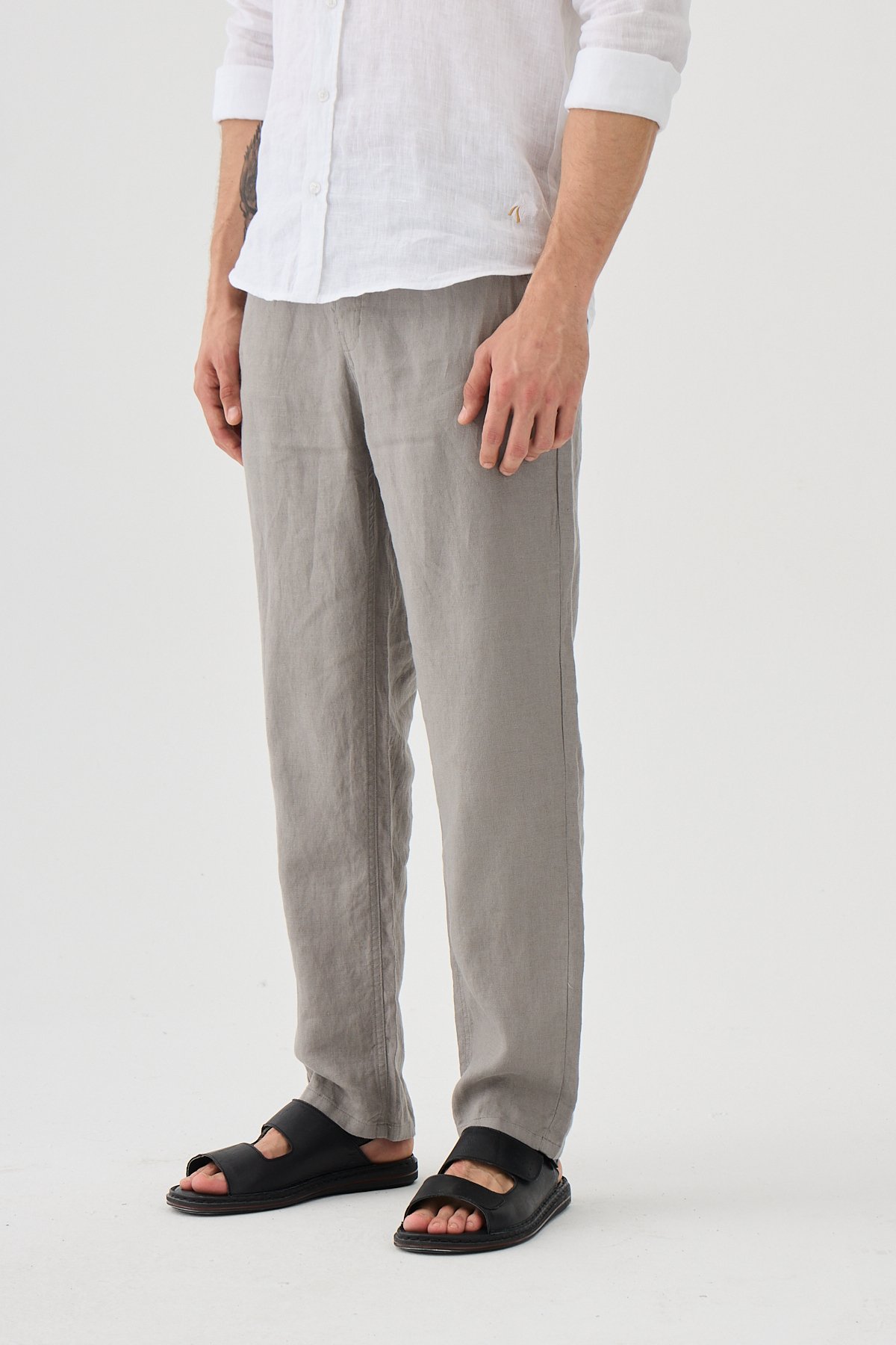 Halikarnas Keten Gri Jogger Pantolon