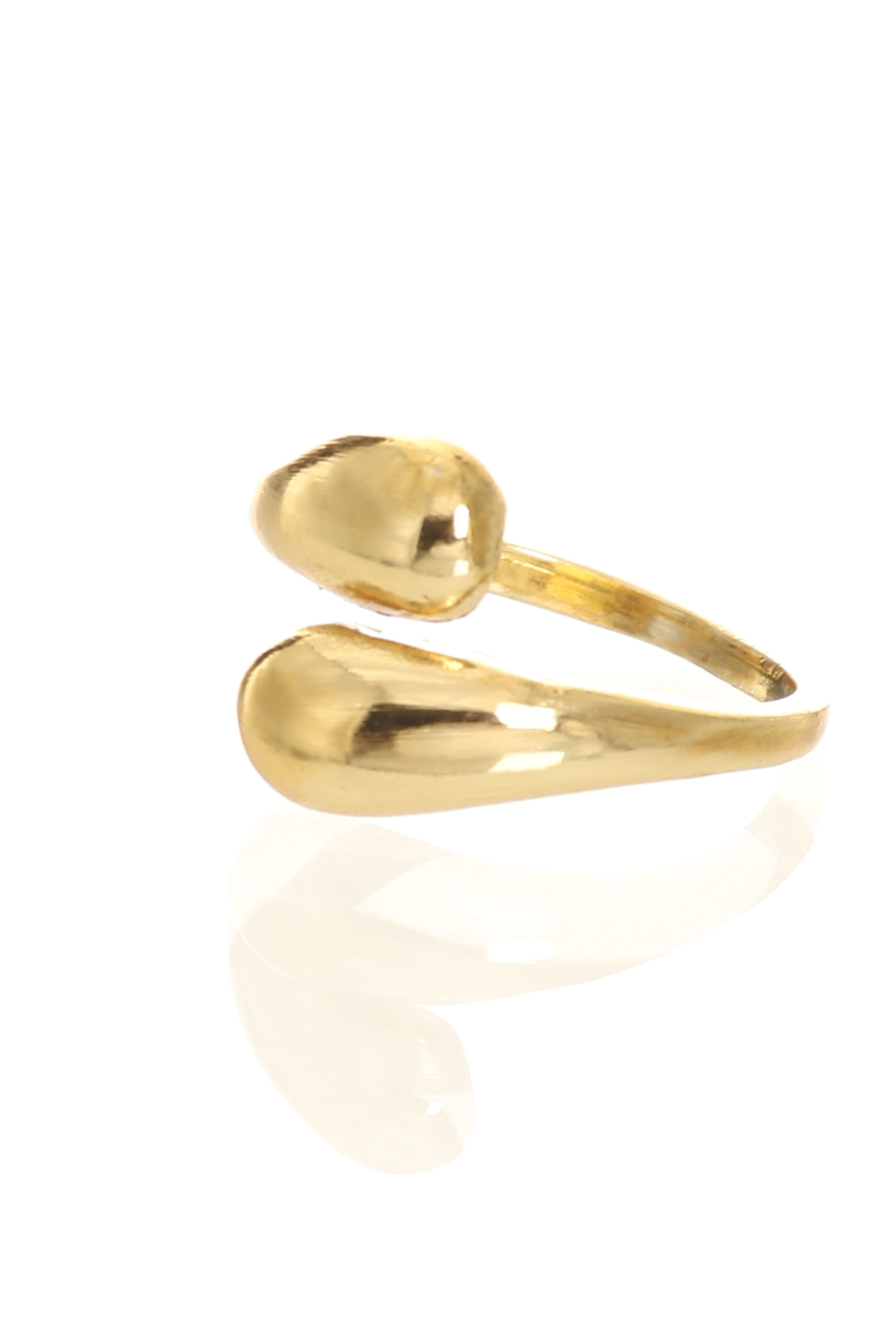 Labalaba Kadın Minimalist Tarz Dolama Model Ayarlanabilir Su Damlası Yüzük