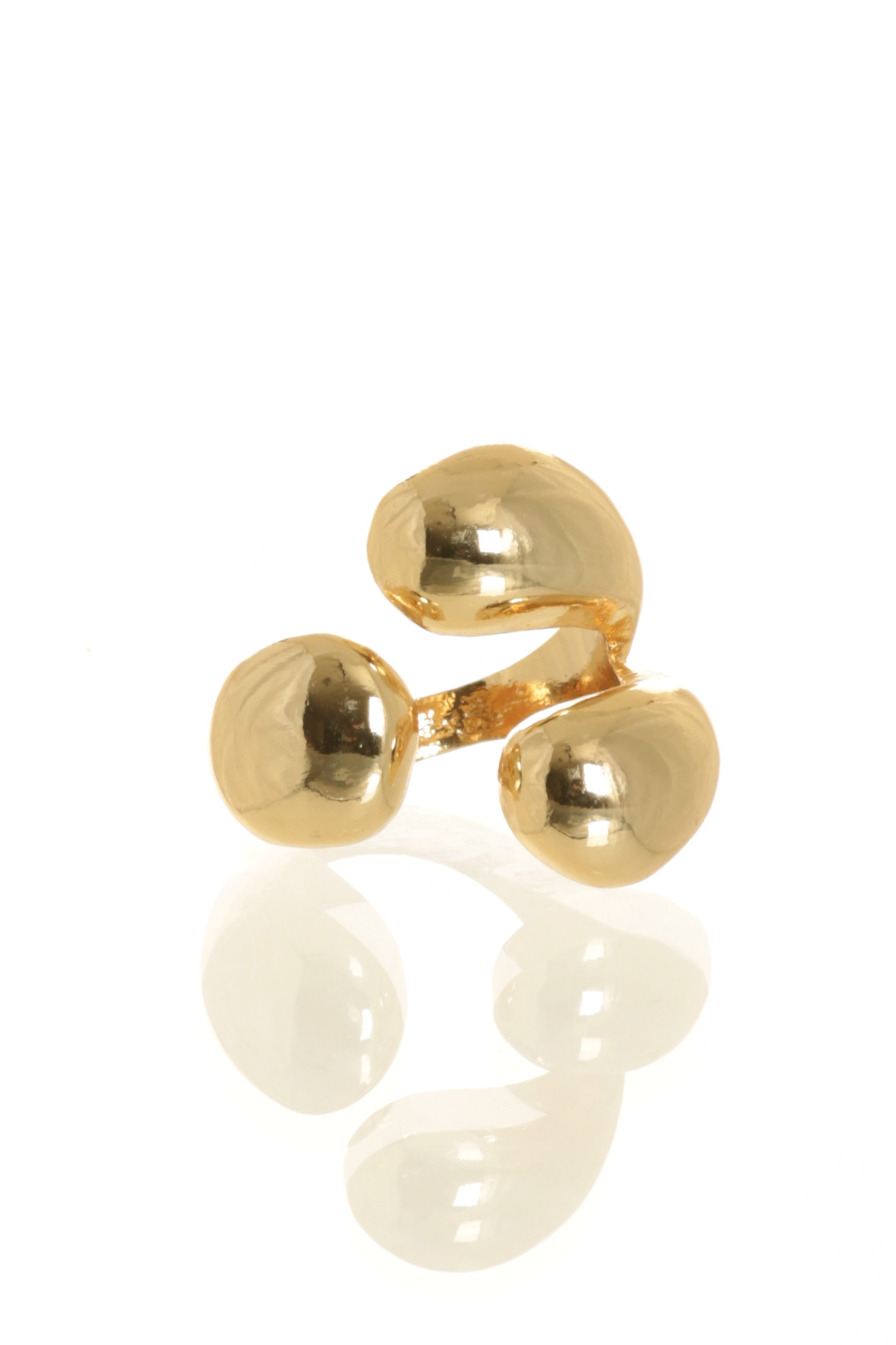 Labalaba Kadın Dolama Formlu Ayarlanabilir Üç Damla Yüzük