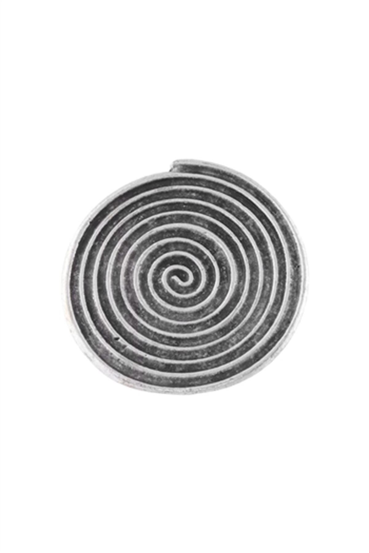 Kadın Antik Gümüş Kaplama Ayarlanabilir Spiral Yüzük