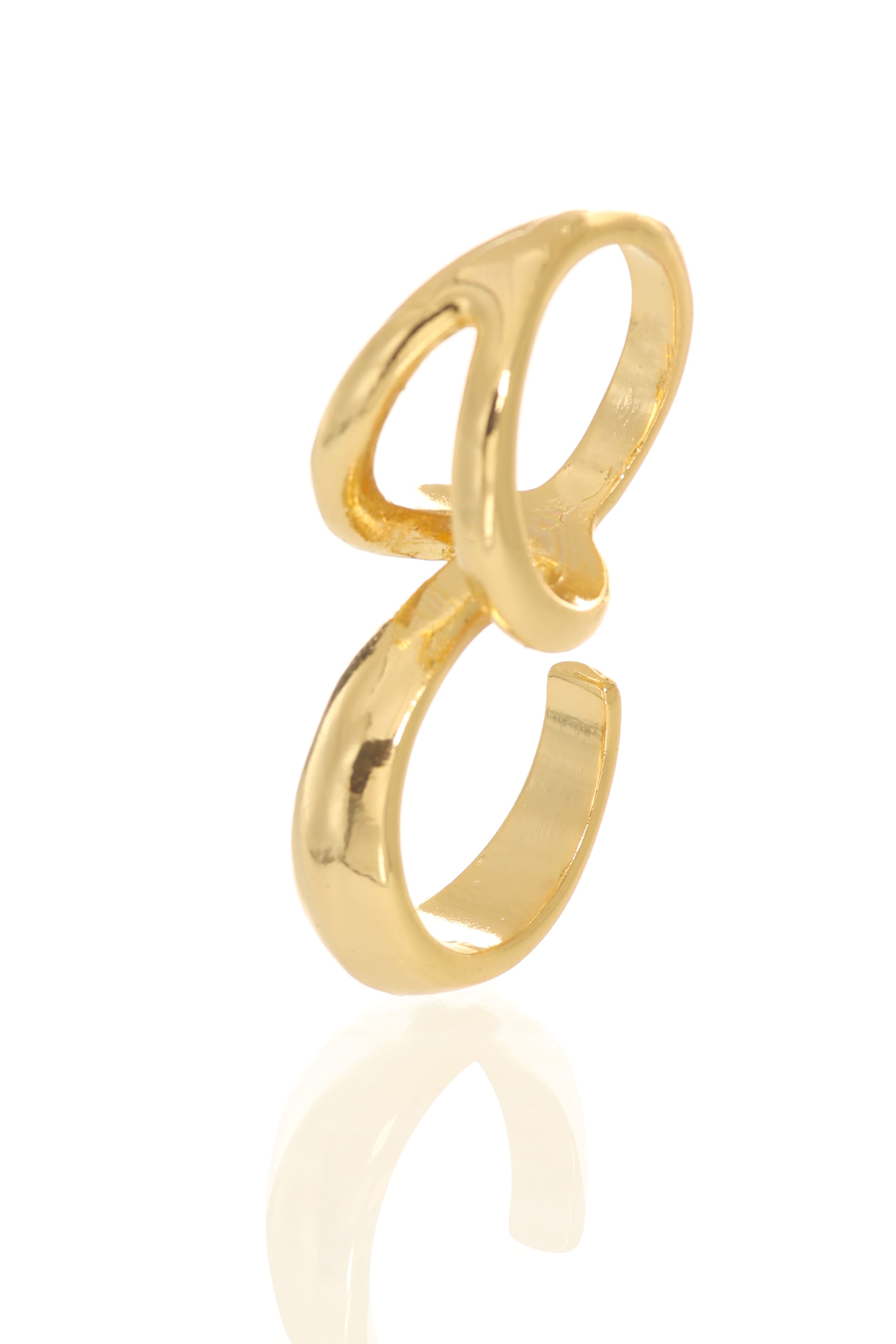 Labalaba Kadın İki Parmak Tasarım Yüzük