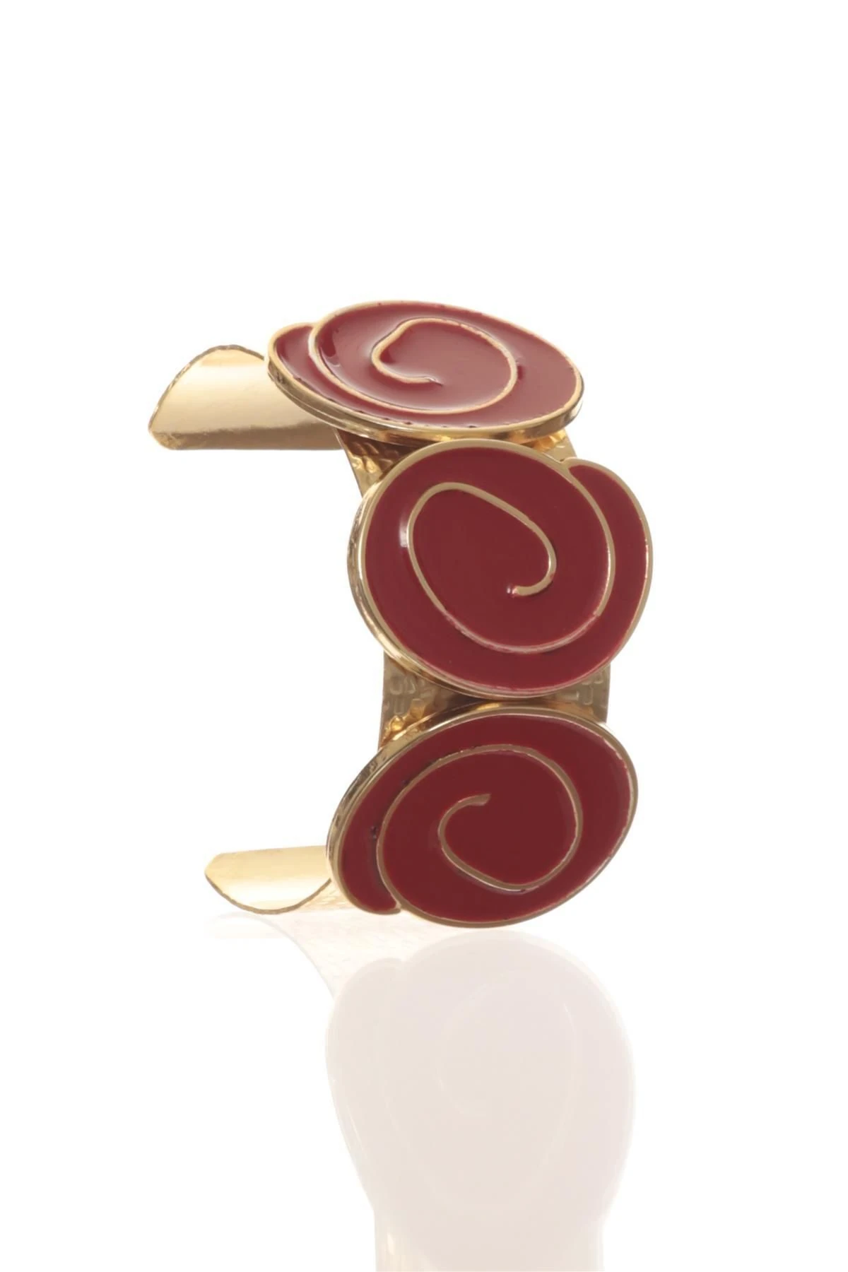 Kadın Altın Renk Lak Kaplama Ayarlanabilir Açık Bant Gece Mavisi Mineli Bileklik