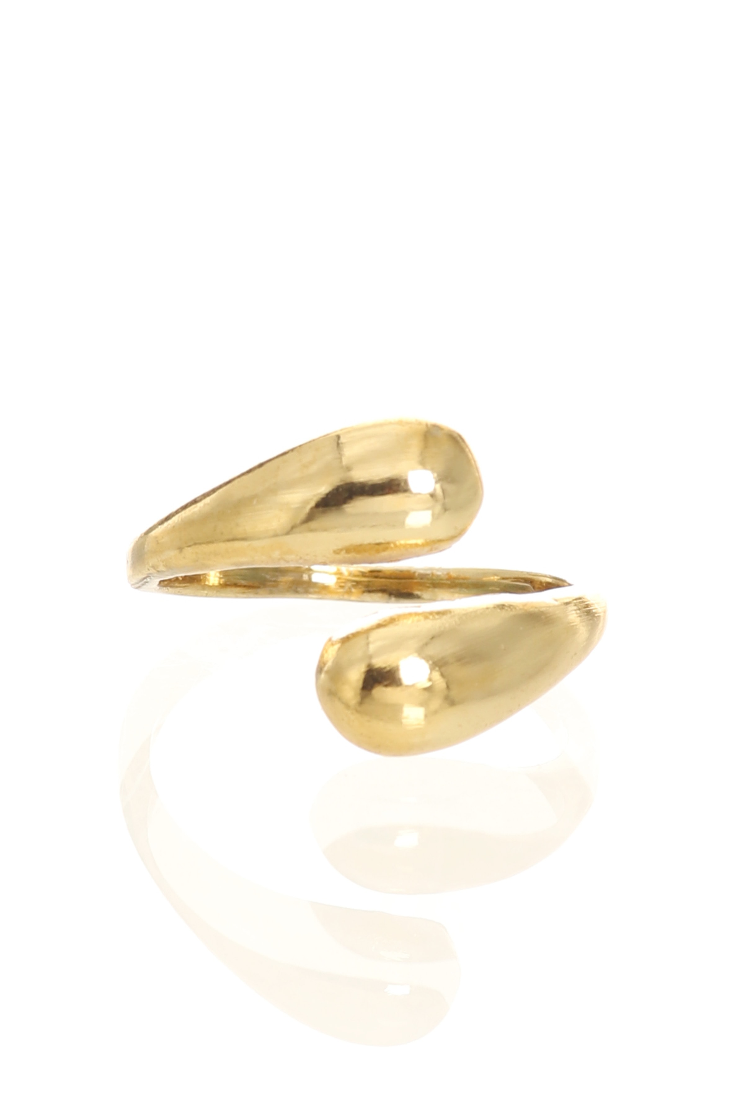 Labalaba Kadın Minimalist Tarz Dolama Model Ayarlanabilir Su Damlası Yüzük