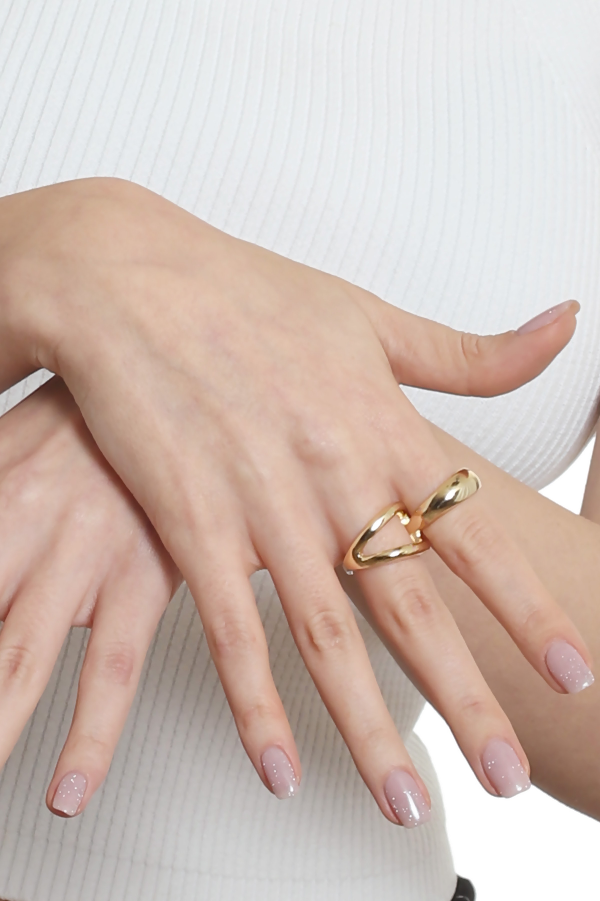 Labalaba Kadın İki Parmak Tasarım Yüzük