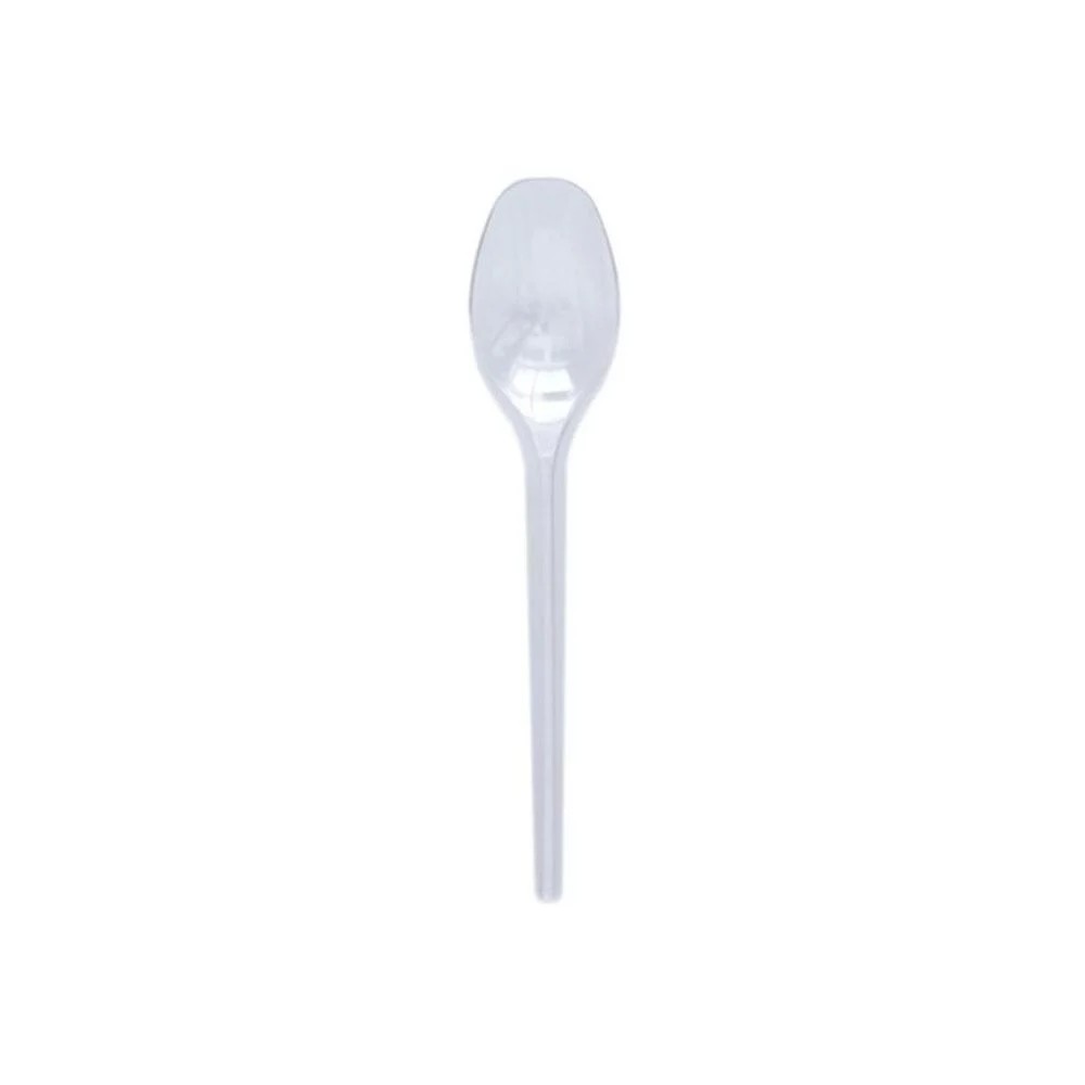 Plastik Sup Kaşık – 125 mm | Şeffaf | 100 Adet