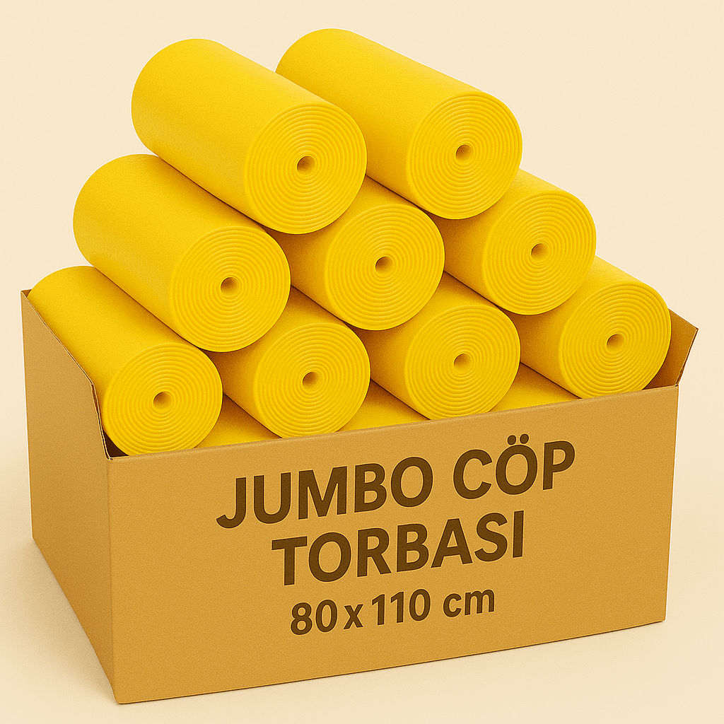 Jumbo Çöp Torbası 80x110 – 400 Gr – Sarı – 20’li Koli