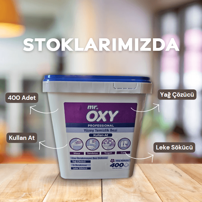 Kaliteli Ambalaj ile Yüzey Temizliğinde Yeni Nesil Çözüm: Mr. Oxy Yüzey Temizlik Havlusu – 400 Adet