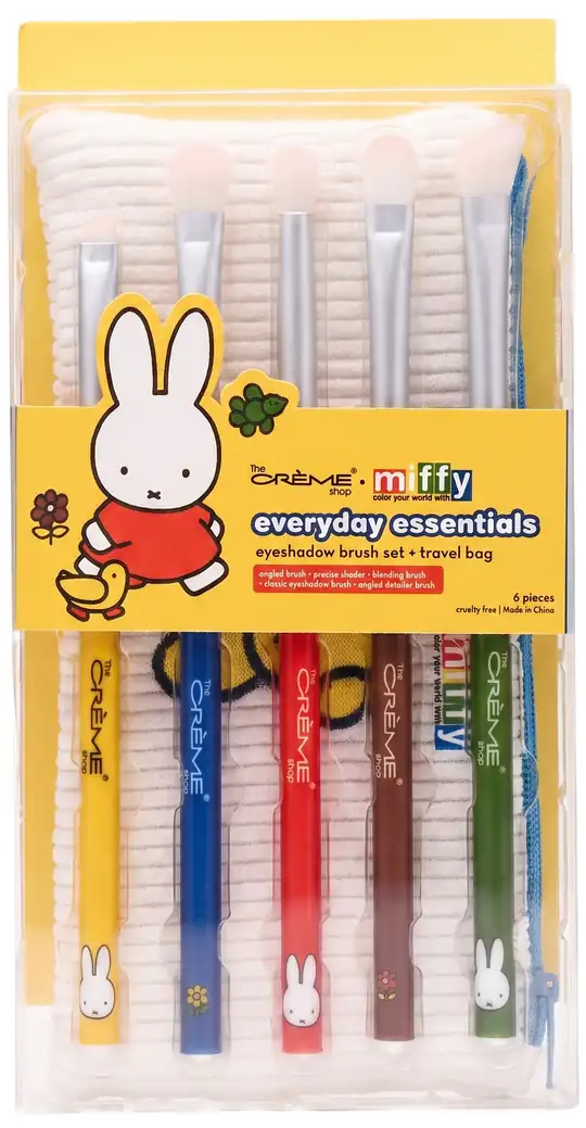 The Creme Shop The Creme Shop Miffy Everyday Essentials Eyeshadow Brush Set + Travel Bag