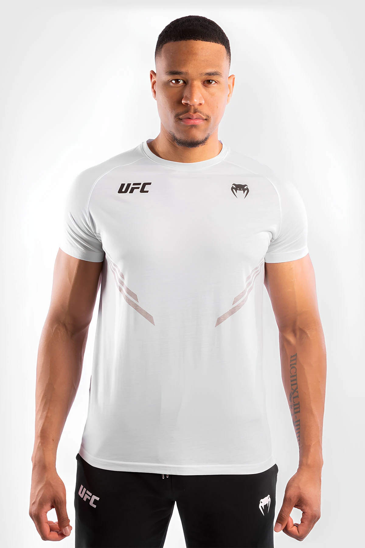 Pure White / Black Compression MMA T-Shirt 