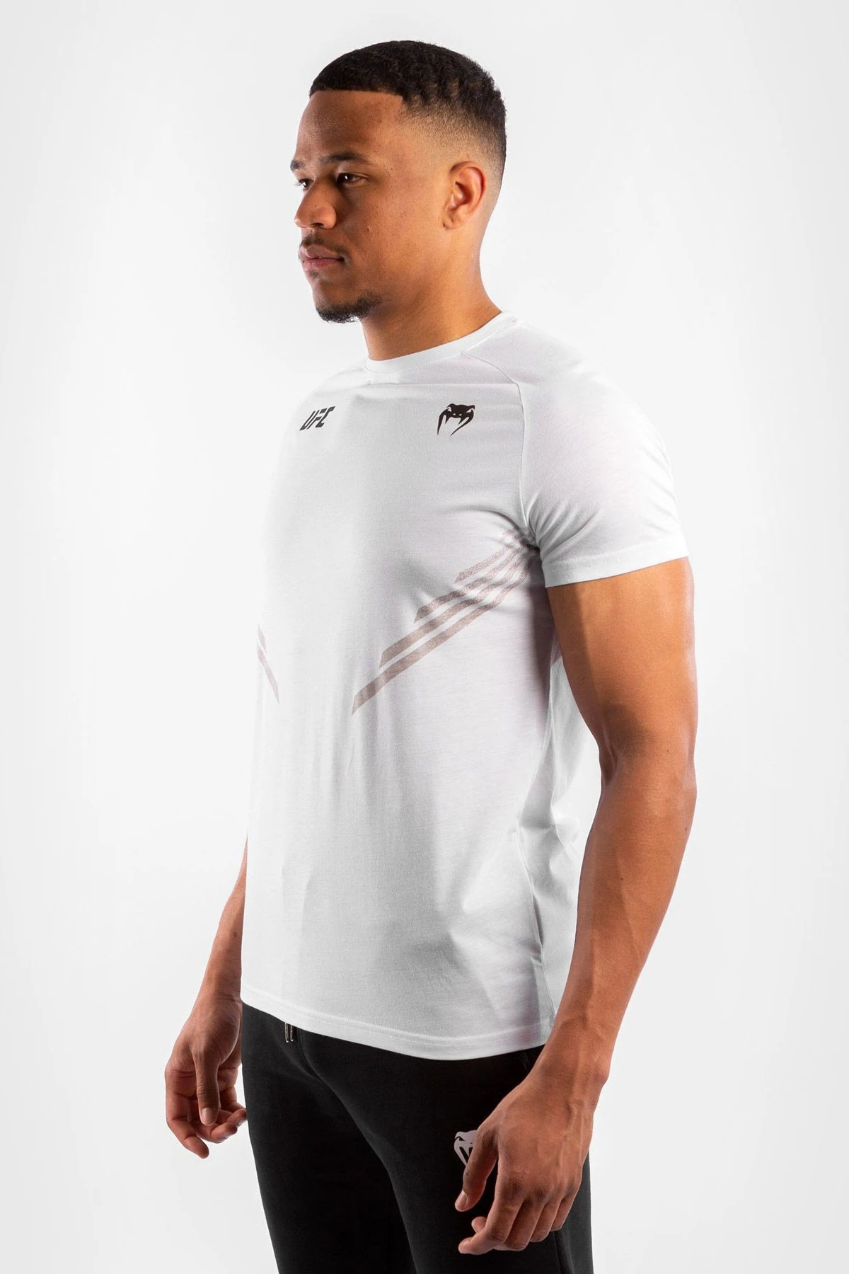 Pure White / Black Compression MMA T-Shirt 
