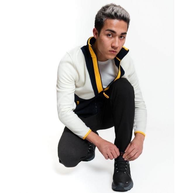 Luo Camp-01  Full-Zip Fleece Erkek Tam Fermuarlı Polar (Beyaz)