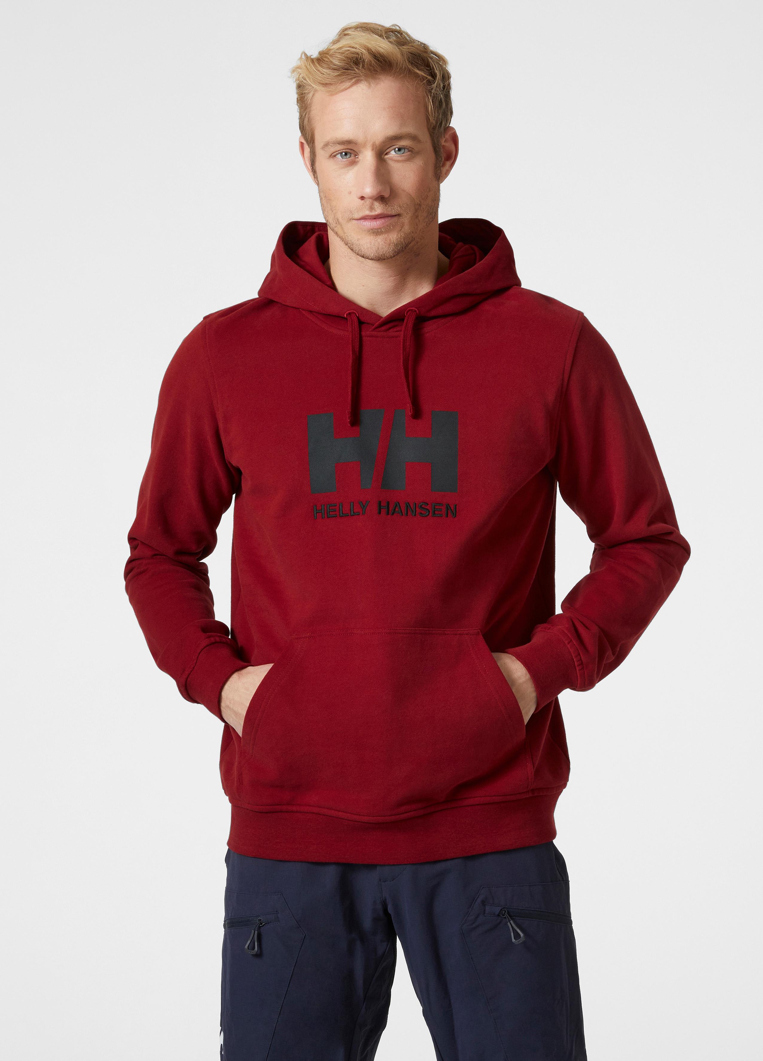 Helly Hansen Hh Logo Kapüşonlu Erkek Sweatshirt - Bordo